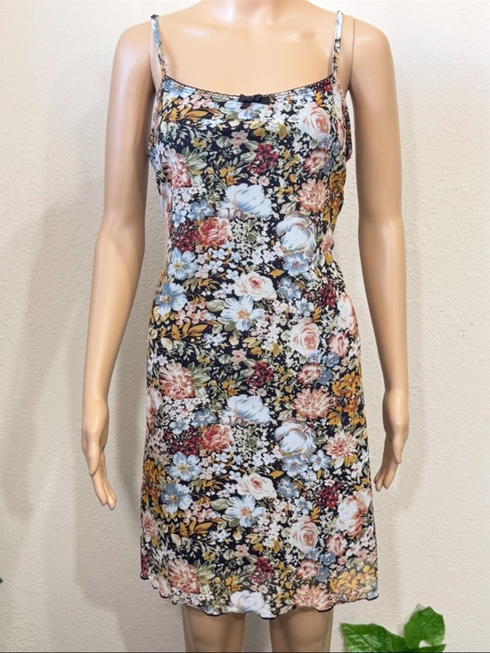 Floral Spaghetti-Strap Summer Dress - Black Multi - Picture 2 of 11